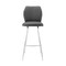 Armen Living Tandy Gray Faux Leather and Brushed Stainless Steel 30" Bar Stool LCTNBABSGR30 - alternate 7